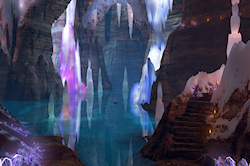Cool moonlight streams into immeasurable halls, filled with an everlasting music of water that tinkles into pools. Gems and crystals and veins of prec...